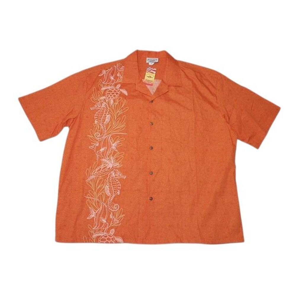Pacific Legend‎ Men's 3XL Hawaiian Shirt NEW WITH TAGS Turtles Fish Seahorses